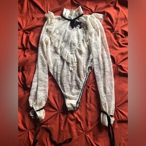 Widow lace bodysuit